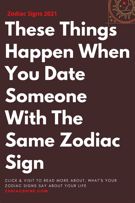 dating someone with same zodiac sign